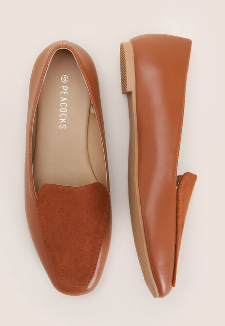 Womens Tan Suede Loafers
