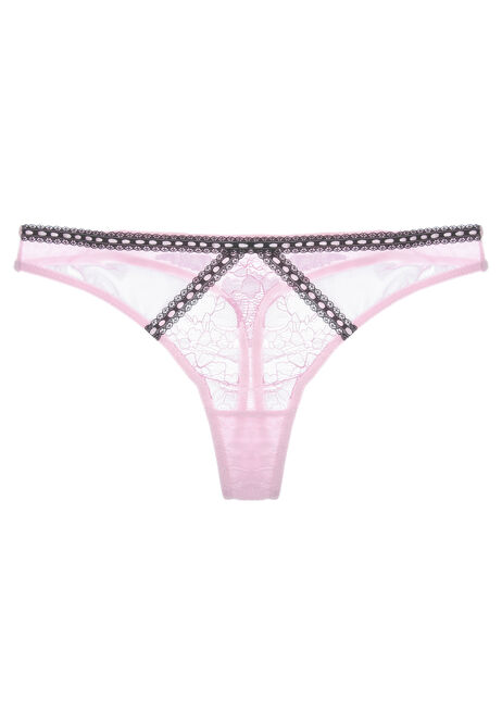 Womens Pink Ribbon Thong 