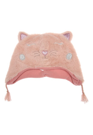 Younger Girl Pink Cat Fur Trapper