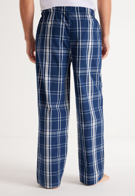 Mens 2pk Blue Check Woven Pyjama set