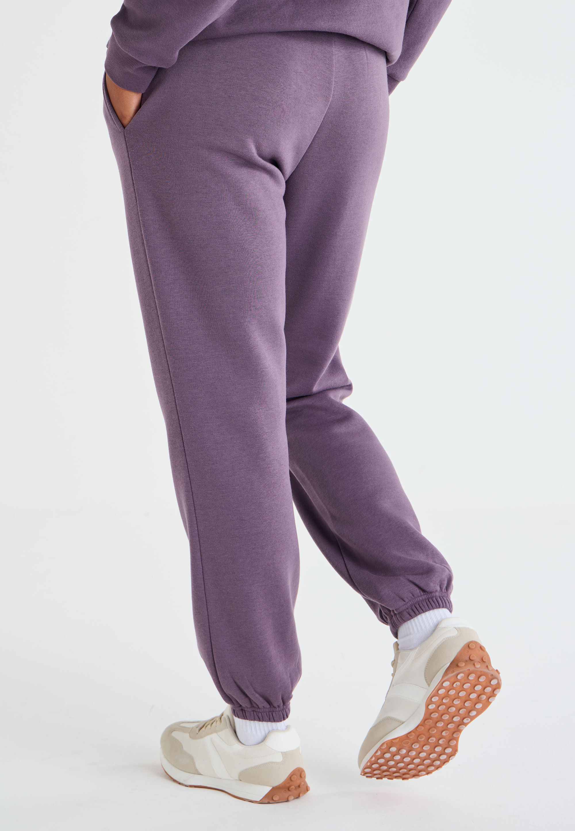Womens Purple Cuffed Joggers Peacocks