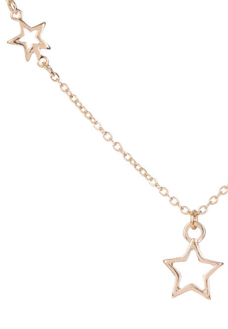 Womens Gold Delicate Star Necklace