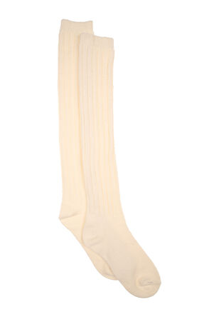 Womens Oatmeal Chenille Slouch Socks
