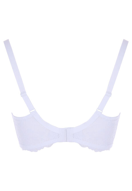 Dorina Womens White DD+ Lace Trim T-Shirt Bra