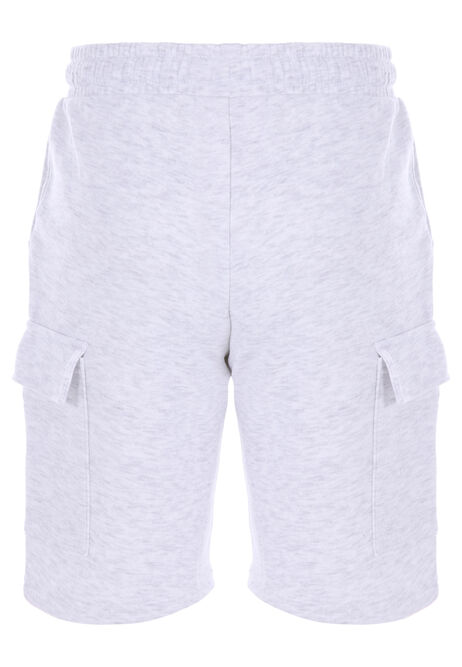 Older Boy Grey Marl Cargo Shorts
