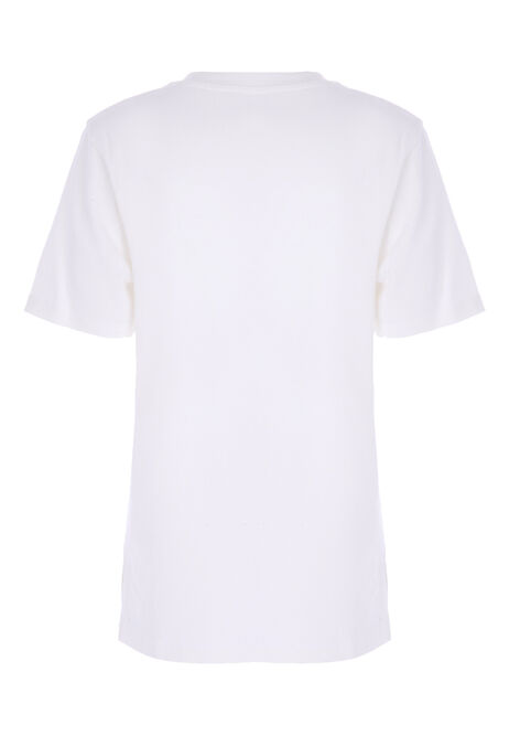 Older Boys Ecru Premium Over Sized T-Shirt 