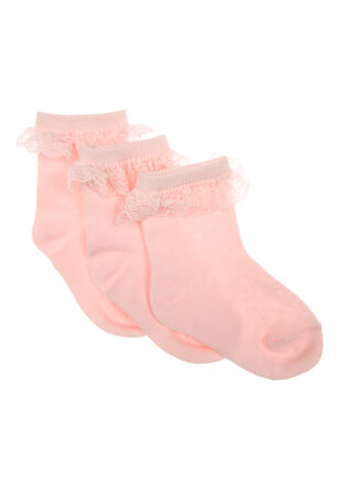 Baby Girl 3pk Pink Frill Socks