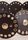 Womens Brown Large Studded Disc Belt