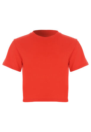 Older Girl Red Boxy T-Shirt