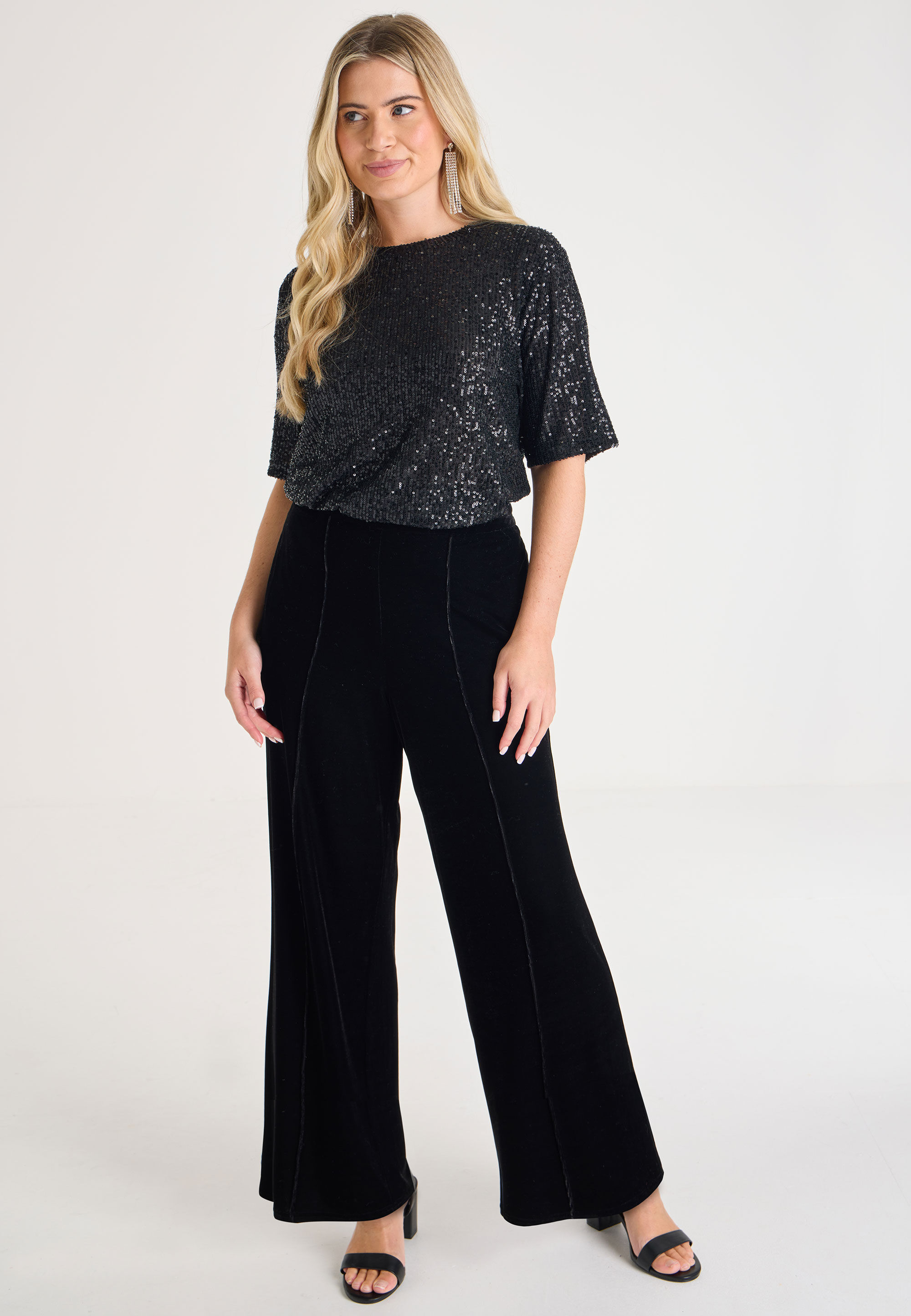 Peacocks black trousers store