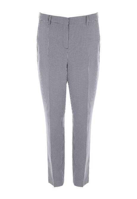 Womens Black & White Check Co-ord Trousers  