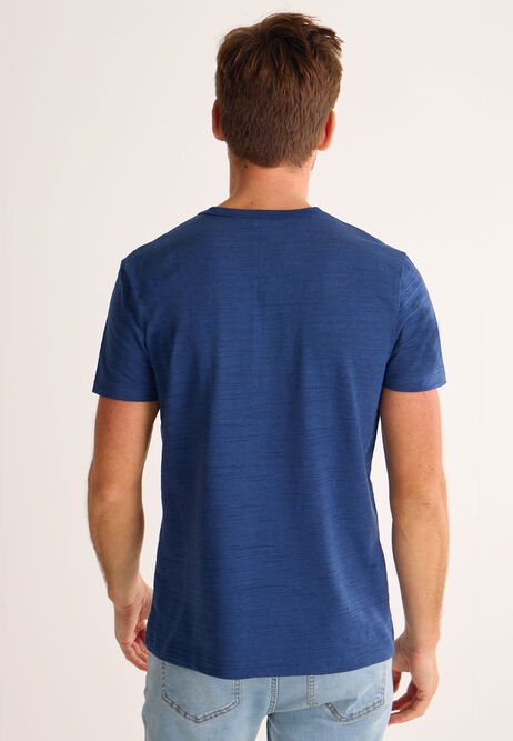 Mens Dark Blue Pocket T-Shirt
