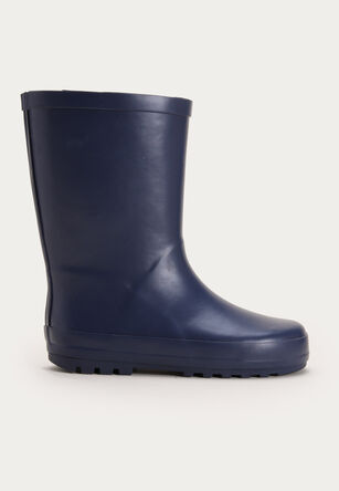 Boys Plain Navy Wellies Peacocks