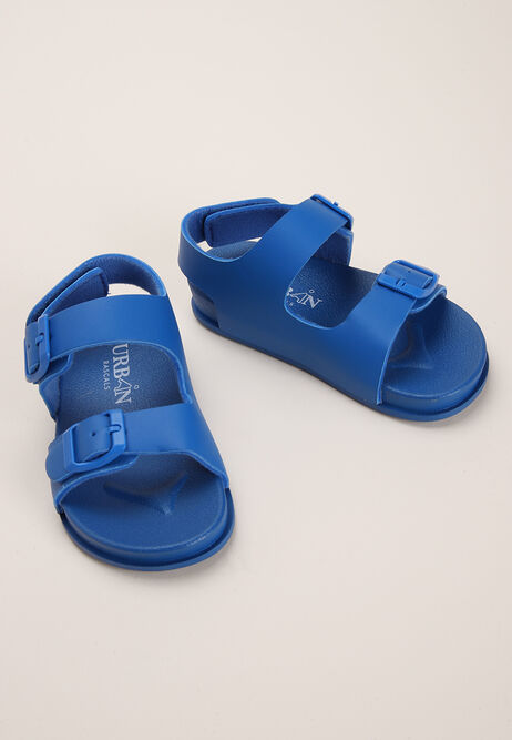 Younger Boys Blue Double Strap Sandals 