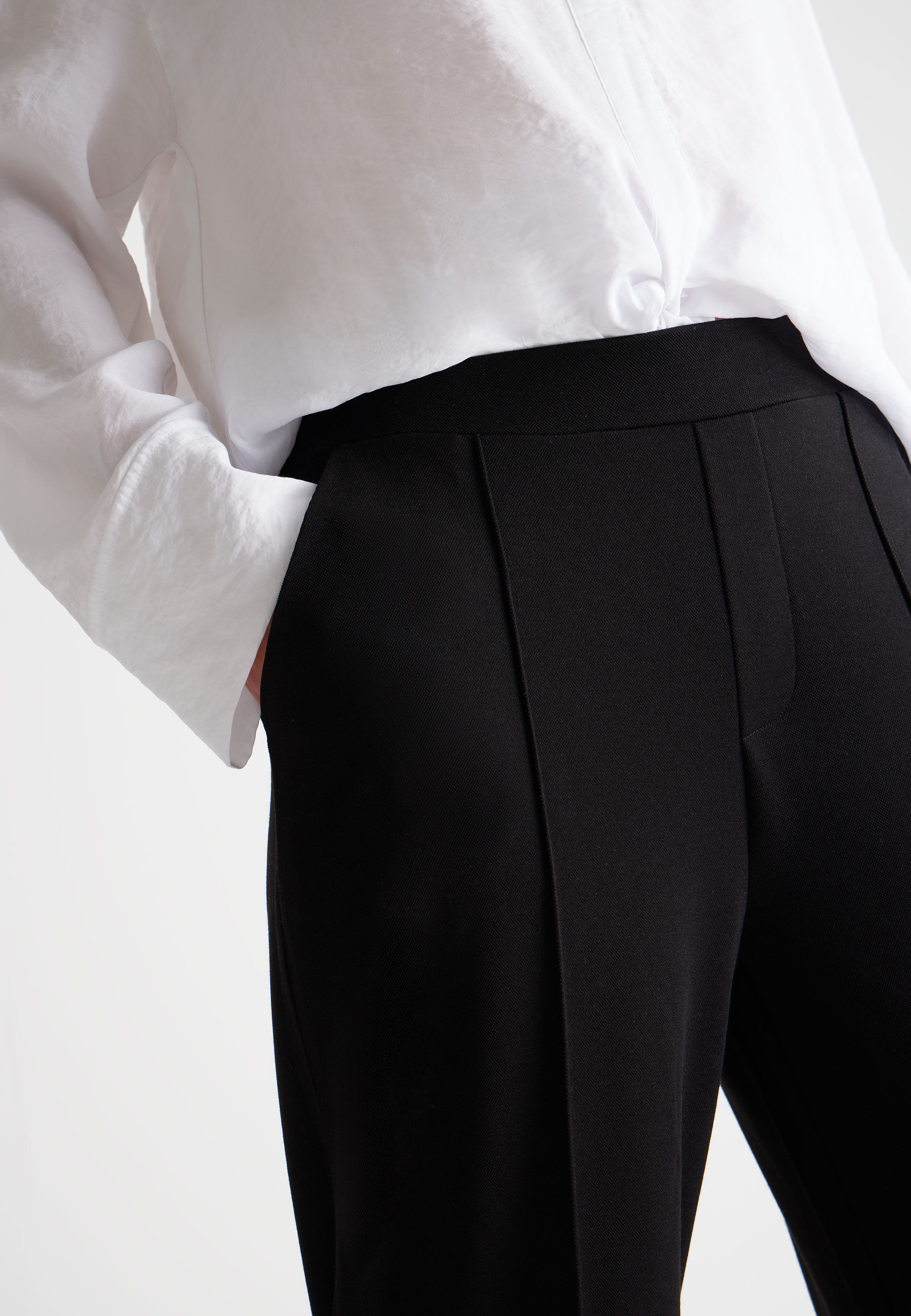 Womens Black Wide Leg Trousers Peacocks