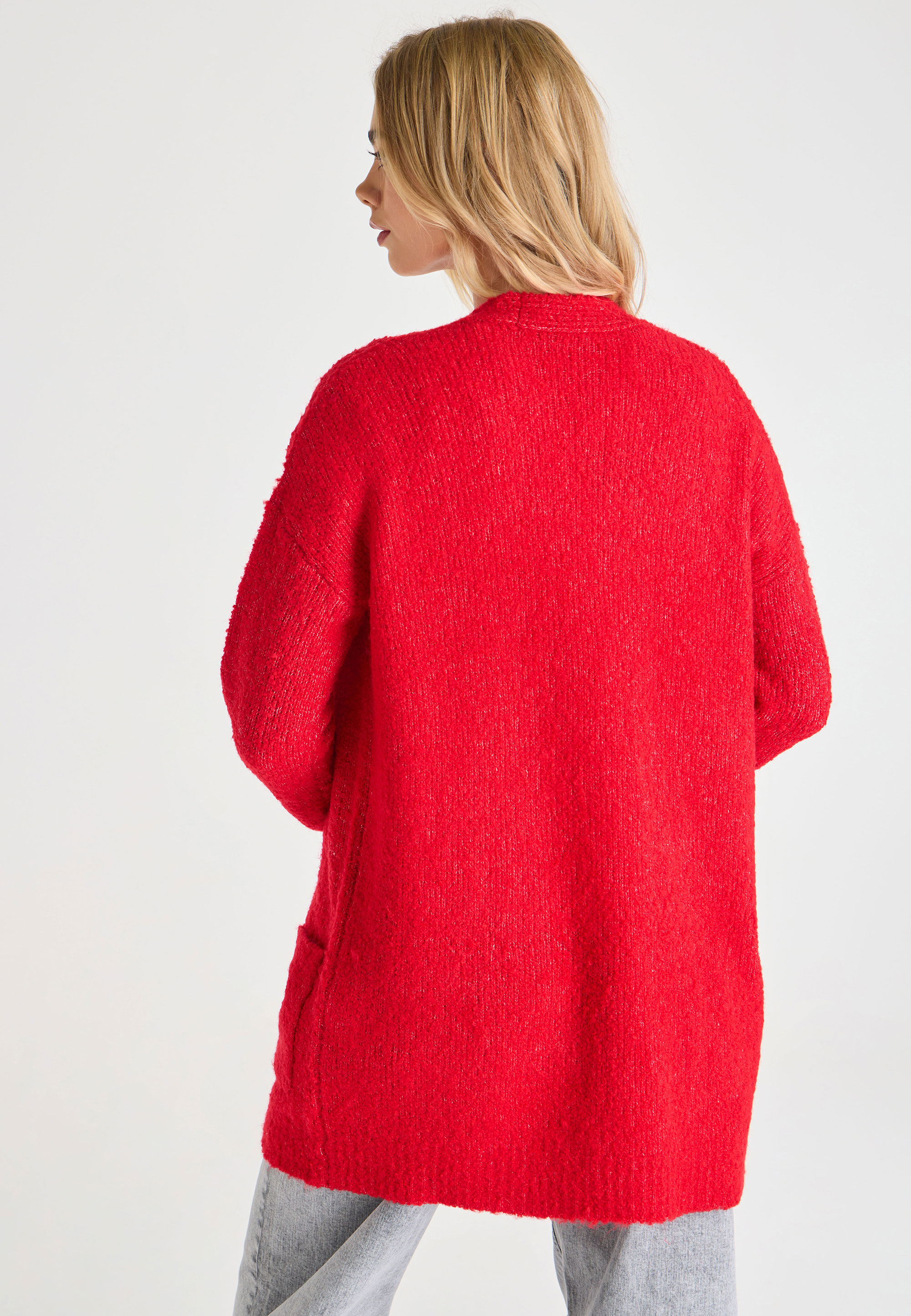 Red longline cardigan uk sale