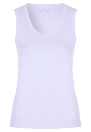 Womens White Basic Vest Top