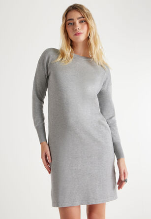 Womens Grey Jumper Dress