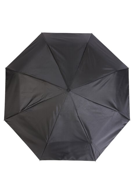 Plain Black Wind Resistant Umbrella