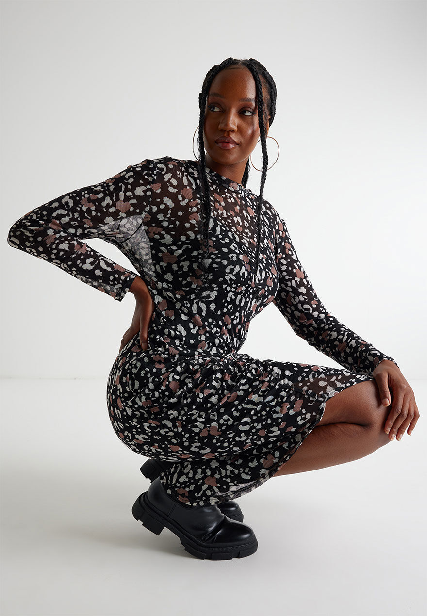 Peacocks animal discount print dress