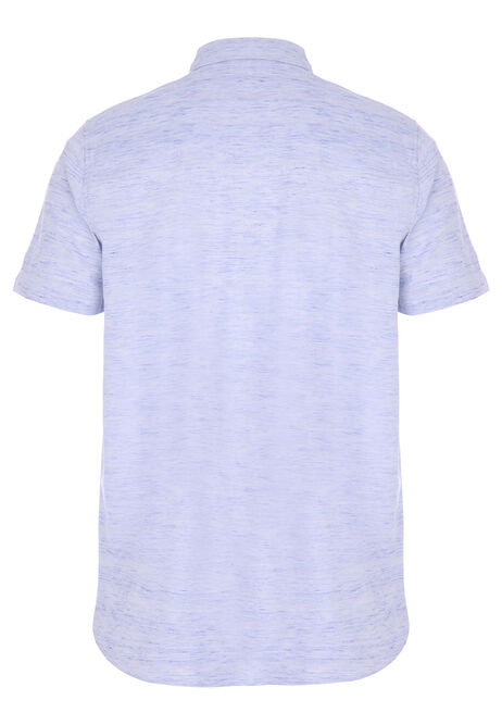 Mens Light Blue Textured Space Dye Shirt