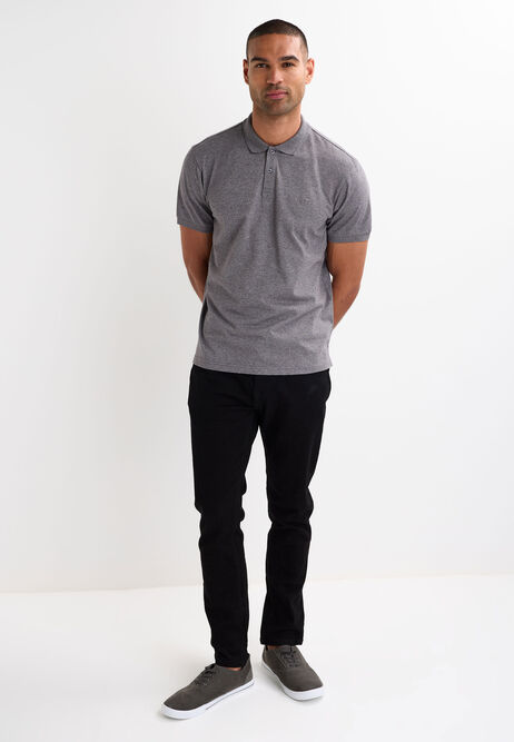Mens Grey Grindle Polo Shirt