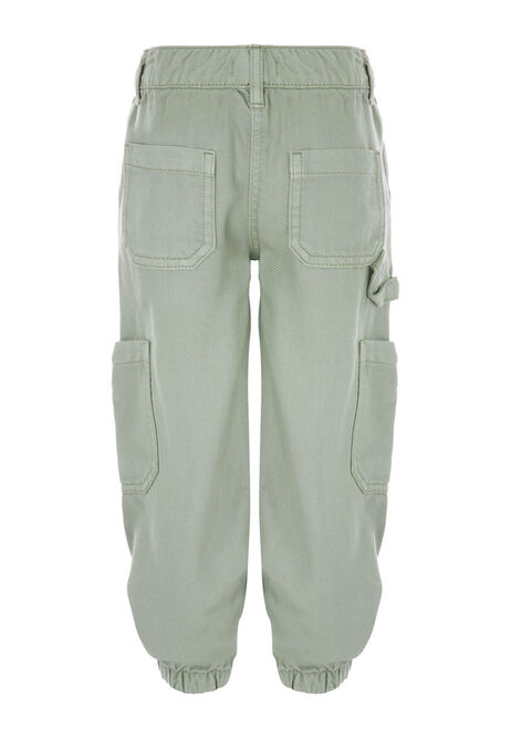 Younger Girls Green Cargo Trousers