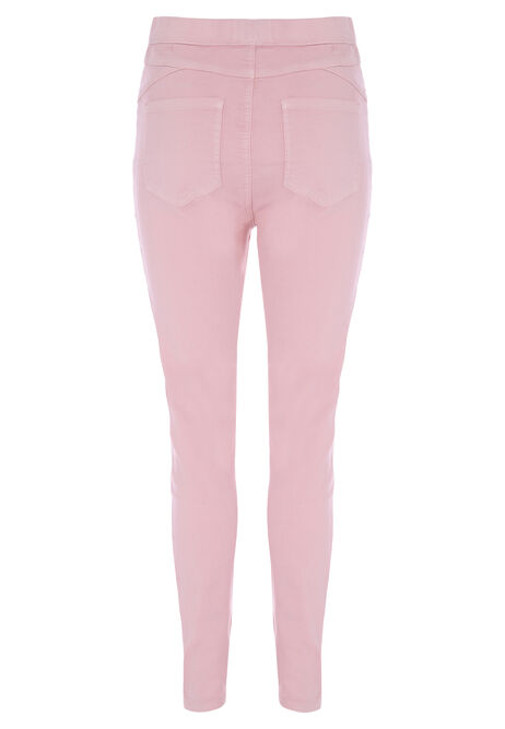 Womens Pink Plain Kate Shaper Jeggings