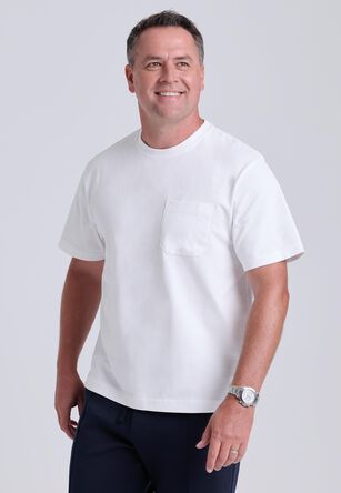 Mens White Heavy Pocket T-Shirt