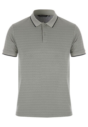 Mens Sage Ditsy Polo Shirt