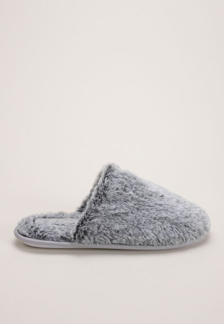 Womens Grey Entry Mule Slipper