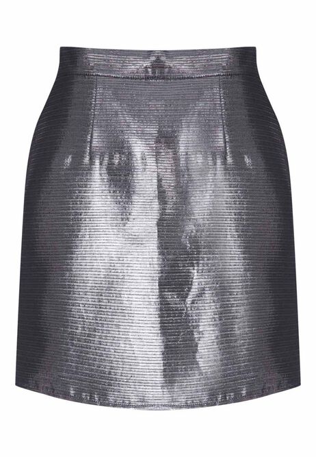 Womens Metallic Mini Skirt