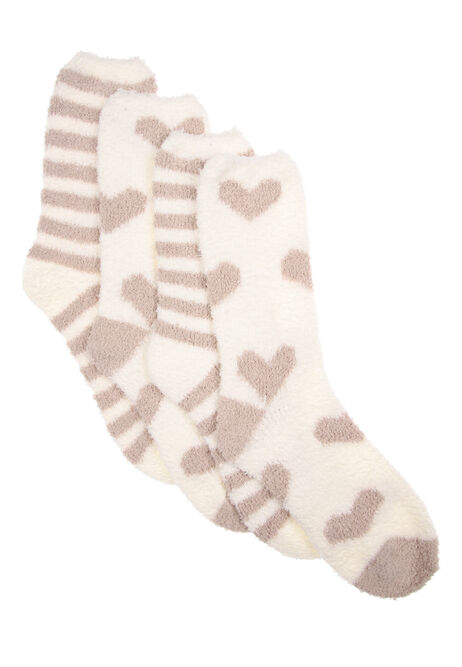 Womens 2pk Mink Heart Marshmallow Socks | Peacocks