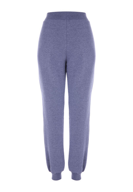 Womens Blue Cuffed Ankle Joggers