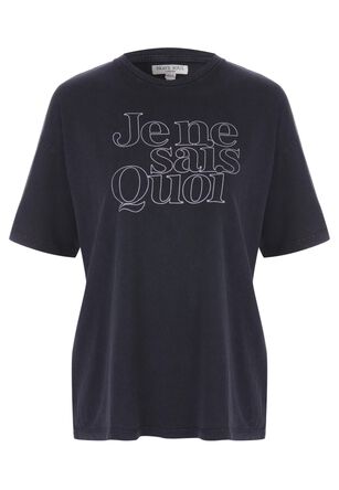 Womens Grey Je Ne Sais Quoi Graphic T-shirt