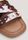 Womens Brown Cow Print Studded Sandals