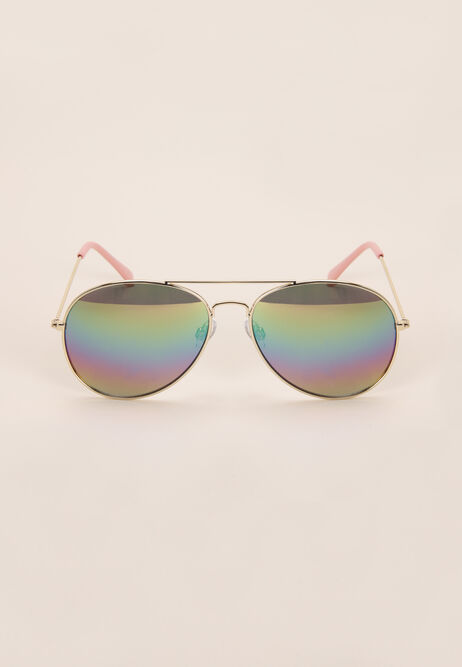 Girls Gold Unicorn Aviator Sunglasses