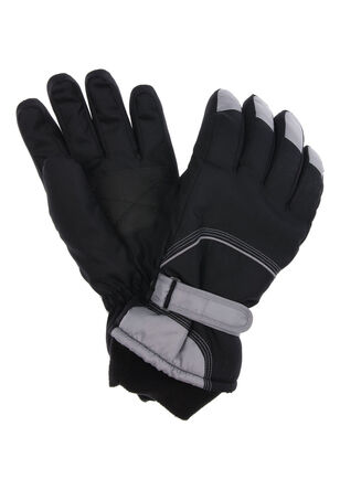 Mens Black Ski Gloves Thinsulate