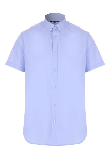 Mens Blue Classic Fit Short Sleeve Shirt																																													