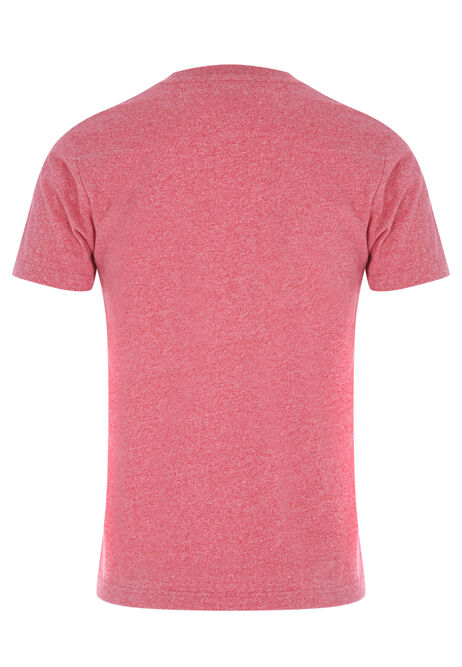 Mens Red Plain Grindle T-Shirt