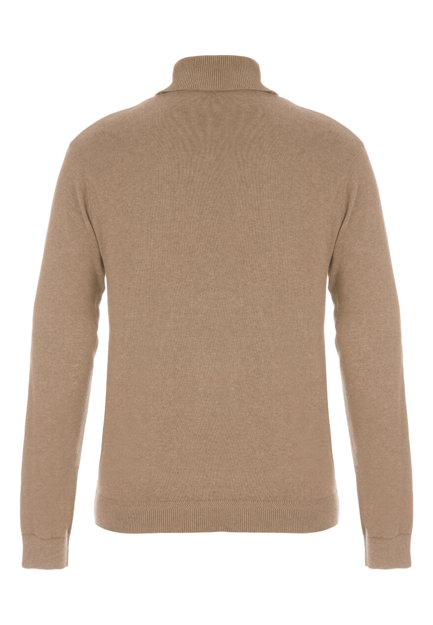 Mens tan roll neck jumper deals