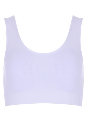 Older Girls Plain White Thick Strap Crop Top