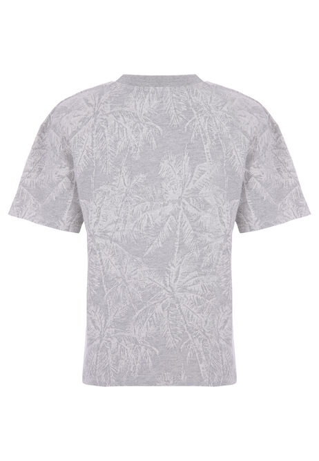 Older Boy Grey Palm Tree T-Shirt