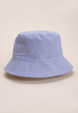 Baby Boy Blue Stripe Reversible Hat