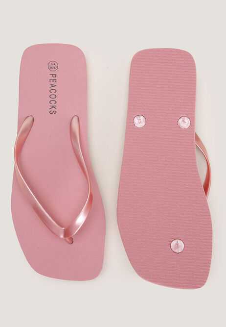 Womens Plain Pink Flip Flops