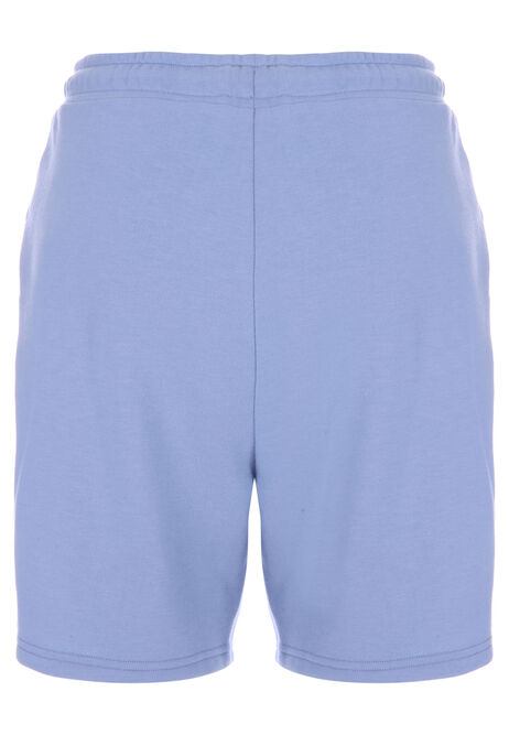 Womens Mid Blue Longline Casual Shorts