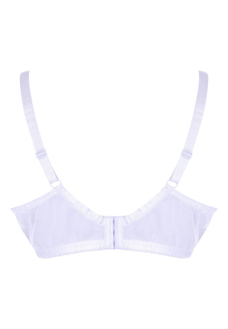 Womens White Lace Firm Control Bra