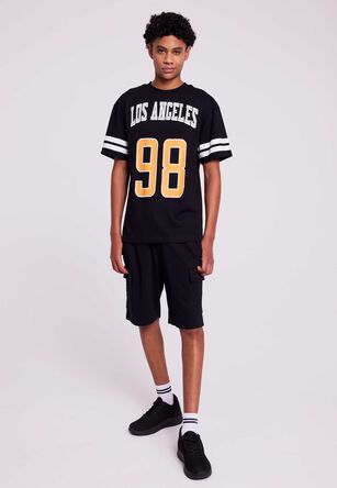 Older Boys Black & Orange Basketball T-shirt