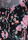 Womens Black & Pink Floral Milkmaid Midi Dress