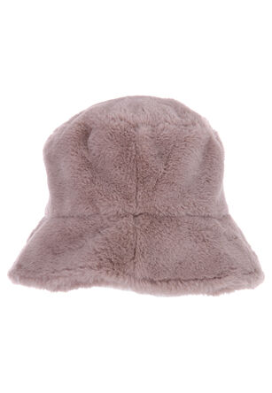 Womens Mink Faux Fur Bucket Hat